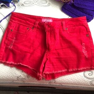 Red shorts